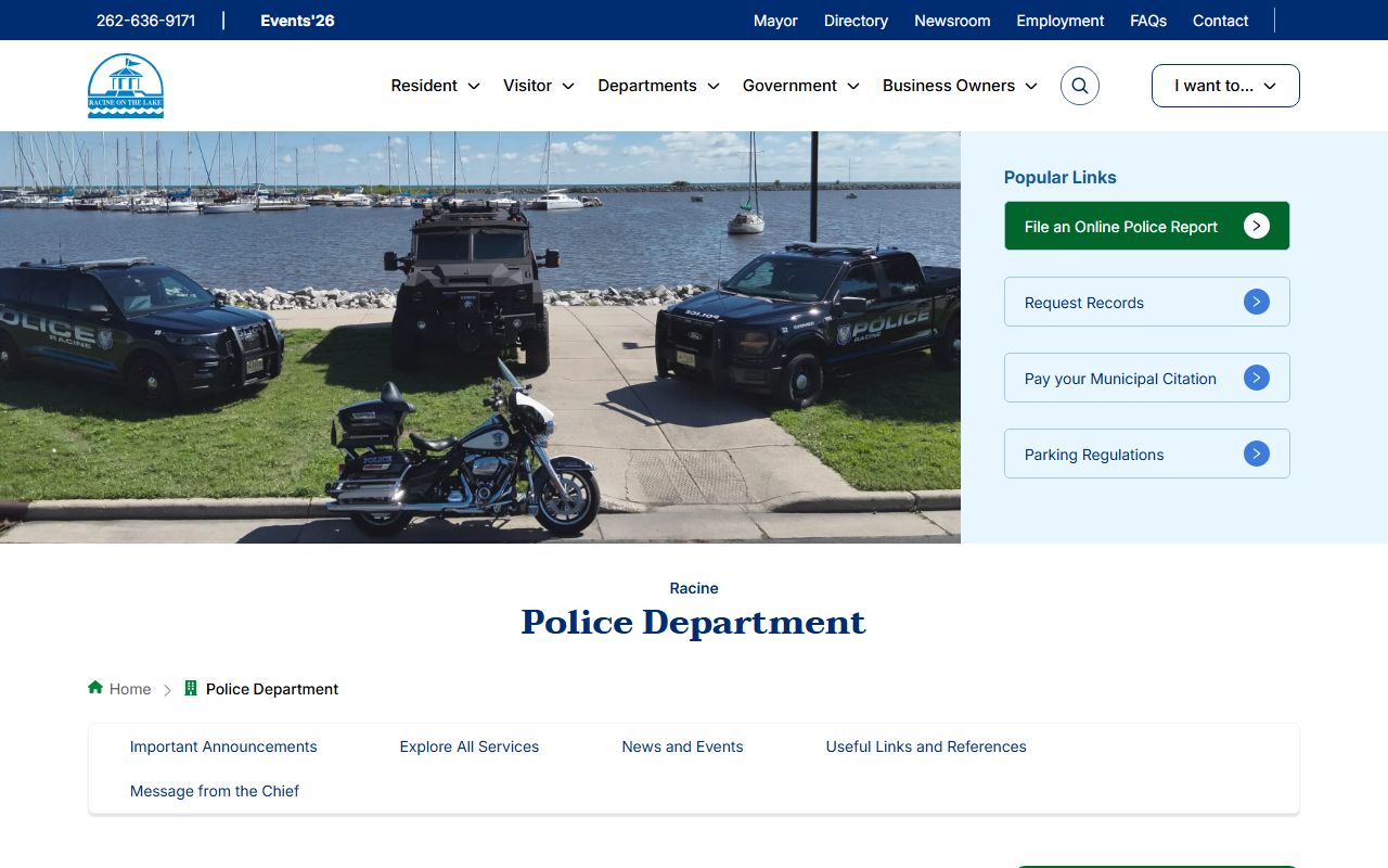 Racine County Recent Bookings image from the Racine Police Department