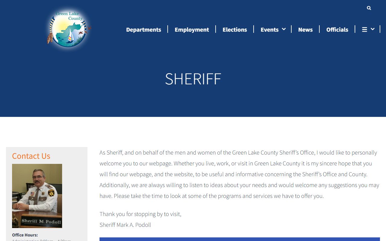 Green Lake County Recent Bookings sheriff source