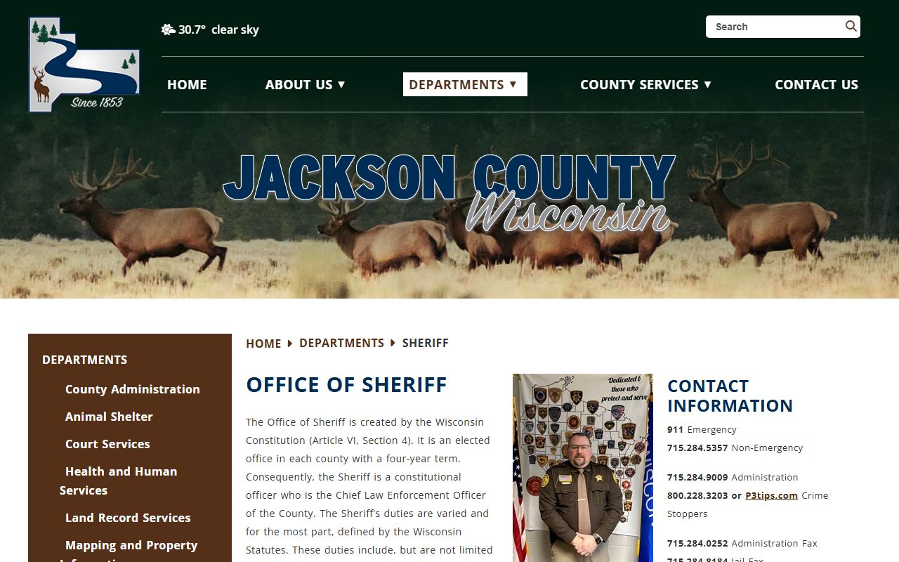 Jackson County Recent Bookings sheriff page