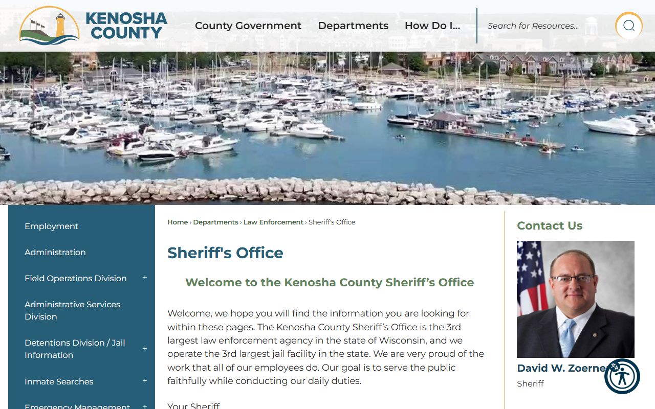 Kenosha County Recent Bookings from the sheriff's office