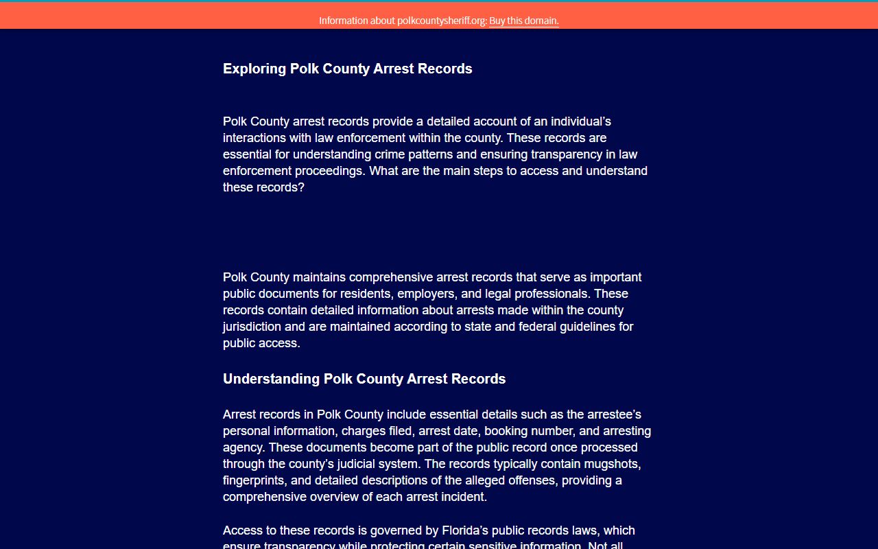 Polk County Recent Bookings jail image from the Polk County jail page