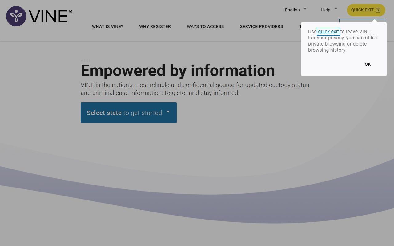 Wisconsin Recent Bookings custody notification image from VINELink